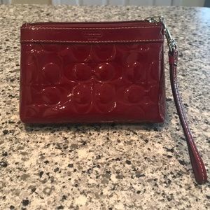 Red Coach Wristlet
